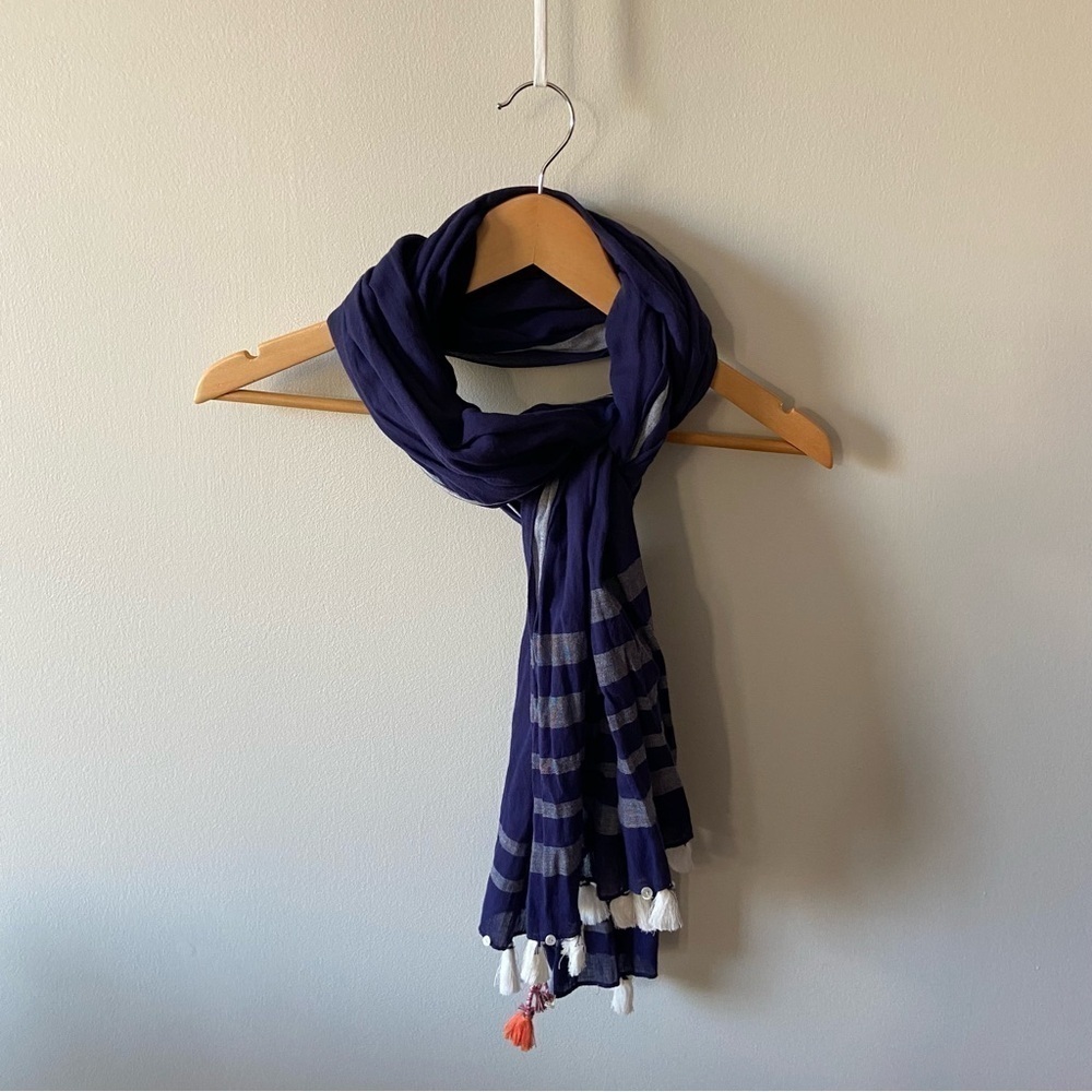 ⭐️Free w/ Purchase! Cotton Tassel Scarf Indigo